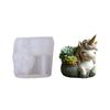 Flexible Silicone Animal Planter Mold Crafting Resin Jewelry Candle Holder Easy Demold Design Candle Cup Silicone Mold