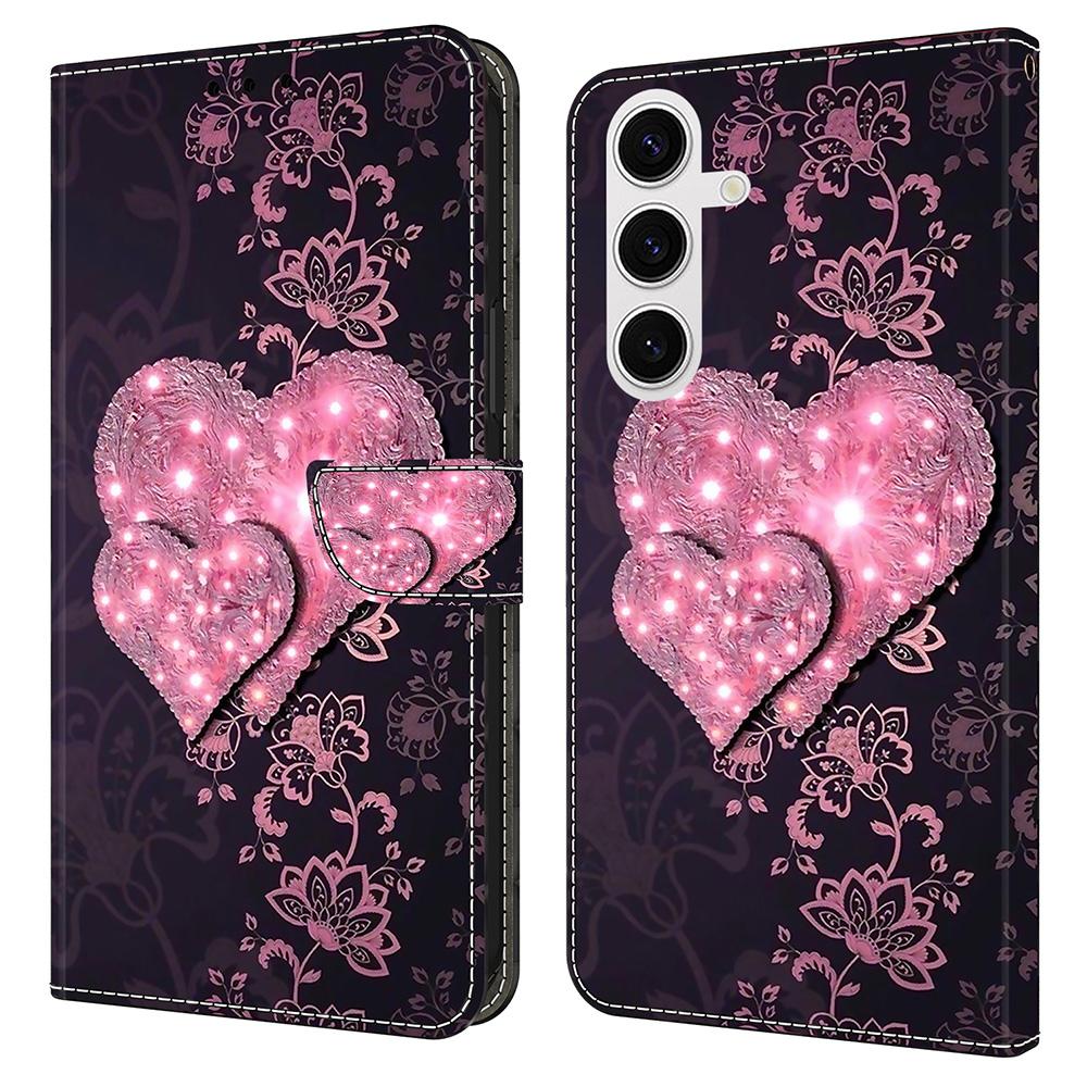 Чехол для Samsung Galaxy S24 FE с 3D-узором, из искусственной кожи, кошелек, чехол для телефона с подставкой