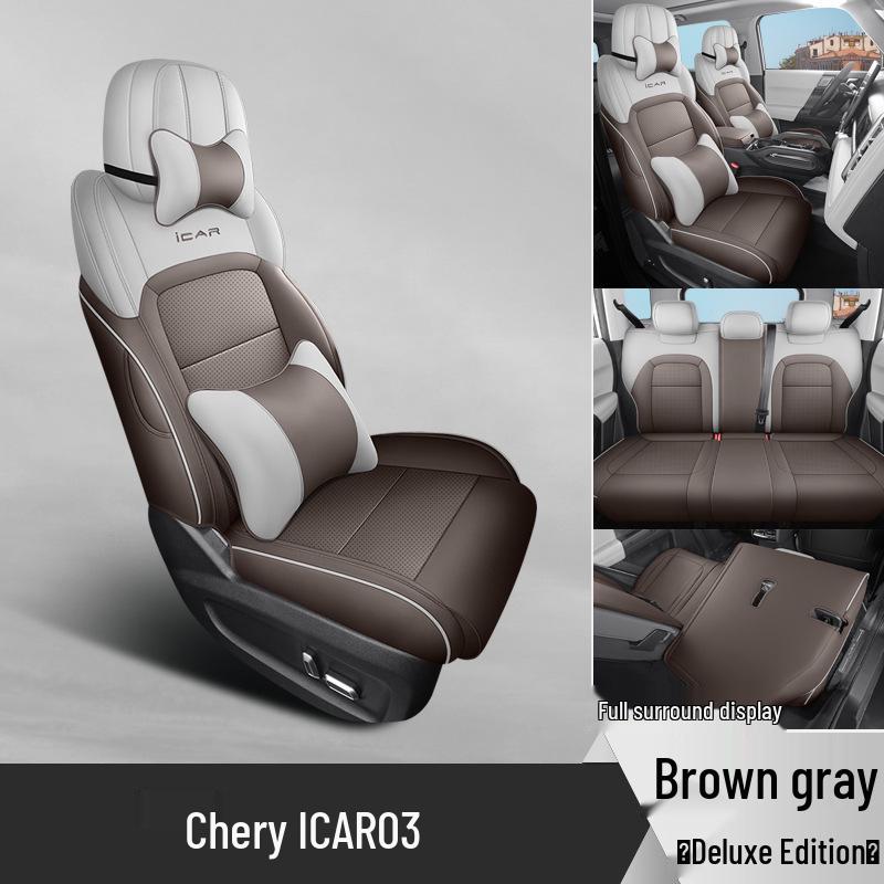 Новая универсальная 5-местная полностью кожаная подушка на автомобильное сиденье для Car03 - Все сезоны
