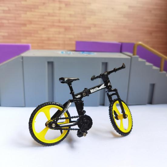 Складная модель горного велосипеда с вращающимися колесами, мини-велосипед с пальцами, развивающая игрушка, украшение для рабочего стола, подарок для маленьких мальчиков и девочек