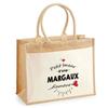 Sac de plage - PLANETEE - Jute avec poche Bazar d'une Margaux d'amour - Coton - 43 x 33 cm - Imprimé en France