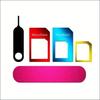4 In 1 Nano Sim Card Adapters + Micro Sim + Stander Sim Card SIM Card & Tools For iPhone 4 4S 5 5s 6 6s With Retail Box (Color: Multicolor)
