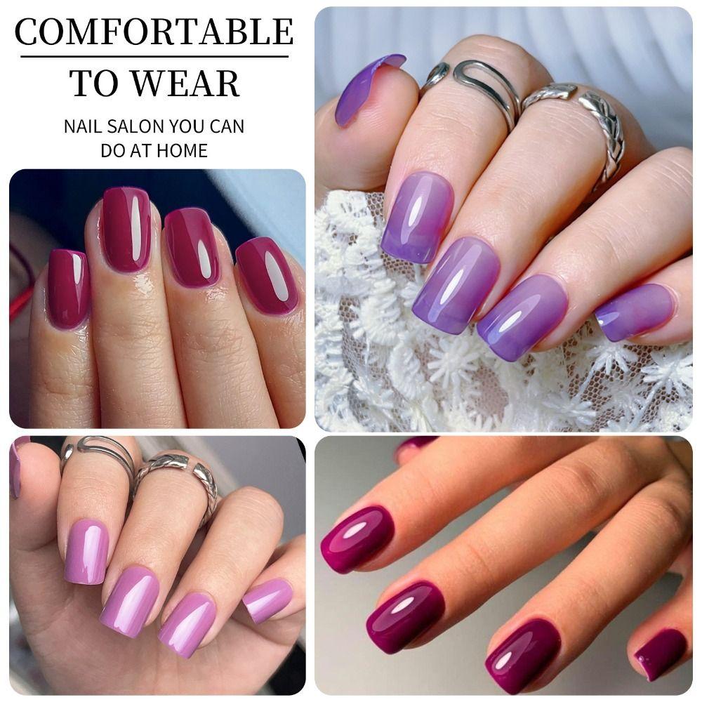 96pcs French Fake Nials Long Square and Ballerina Nail Tips Manicure False Nails DIY