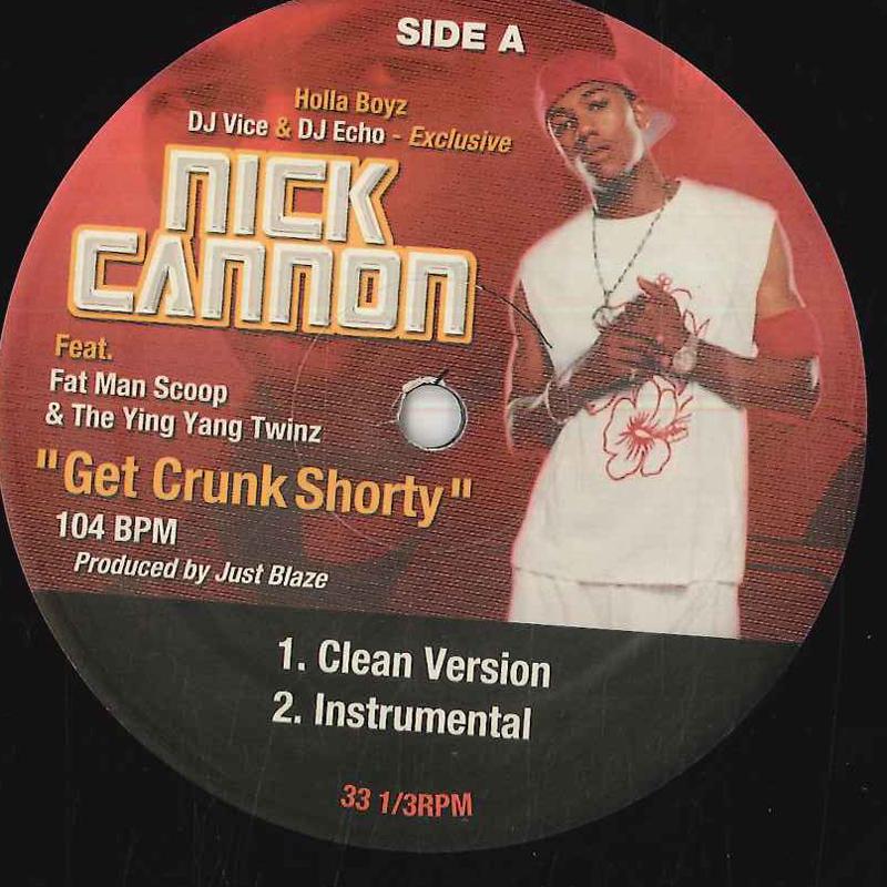 12-дюймовая пластинка NICK CANNON Get Crunk Shorty Gigolo Remix S54004 Caniball Ent 2004 US Rap HipHopRB Б/у