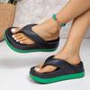 Женские шлепанцы, летние уличные и домашние сандалии на толстой подошве, увеличивающие высоту 5 см, тапочки для пляжа