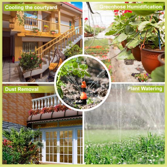 Electronic Irrigation Controller Two Dial Water Timer Hose Sprinkler Garden Irrigation Controller for Greenhouses Mist System