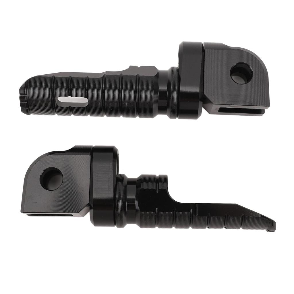 1 Pair Motorcycle Front Foot Peg Black Anti Slip Aluminum Alloy Adjustable Height Foot Peg Footrest