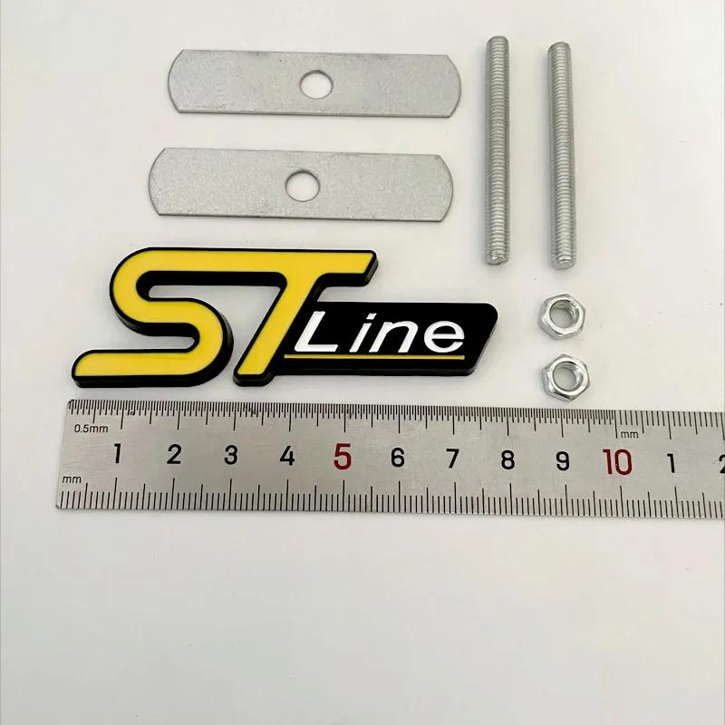 3D Metal Logo ST Line Badge Car Trunk Front Grill Emblem For Ford Focus MK4 PUMA Mondeo Kuga Fiesta ST Line Sticker Accessories