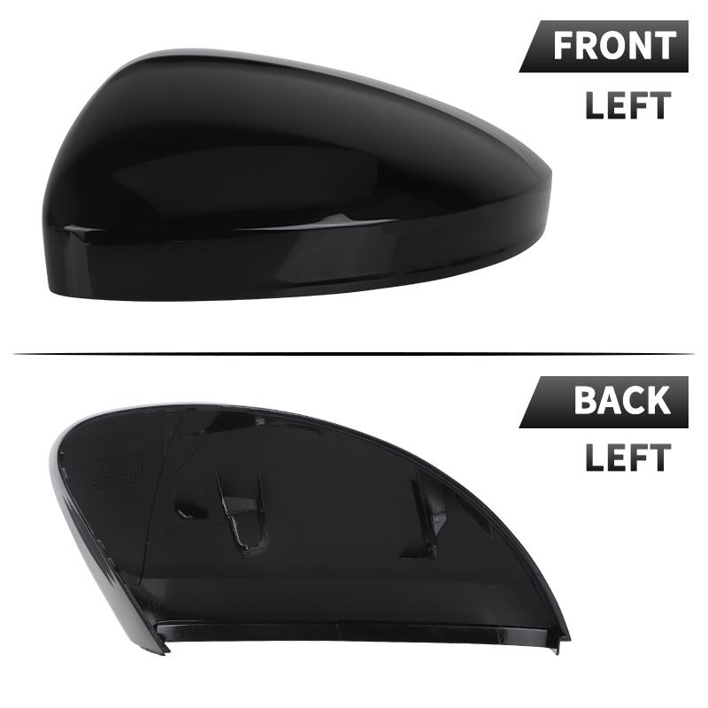 Gloss Black/White Car Door Wing Mirror Cover Cap For VW Tiguan 2017 2018      Tayron  Car Accessories