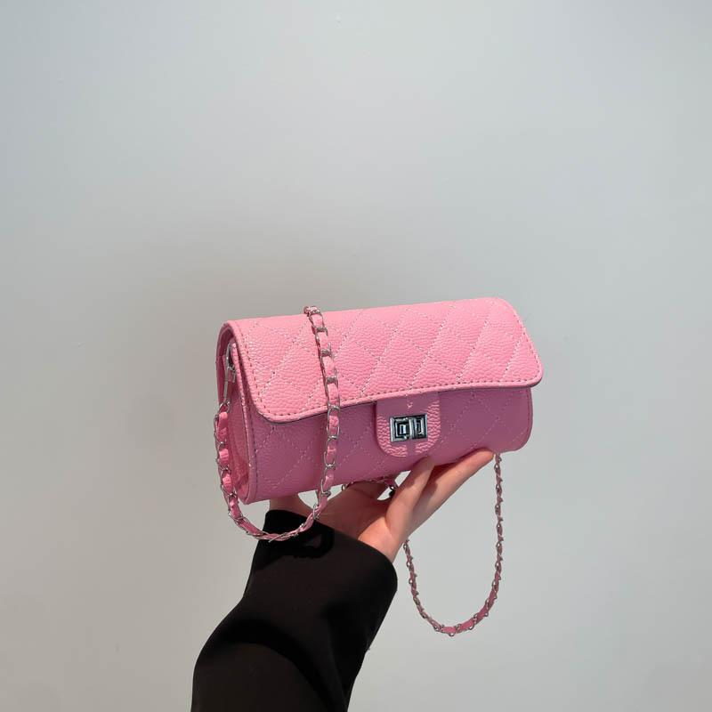 Новая красивая повседневная универсальная модная текстурная женская сумка через плечо, сумка-мессенджер, сумка на цепочке с ромбами