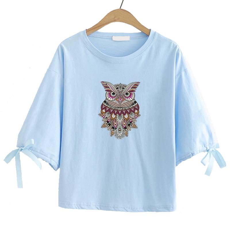 Этническая нашивка в виде совы из ткани для самостоятельного украшения футболки - термоаппликация для детей и взрослых