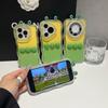 Желто-зеленый градиентный двойной стенд для чехла на телефон Apple 16pro для iPhone 14max Новый 13 Полностью закрывающий 12pro