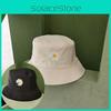 Doublesided Embroidery Magritte Bucket Cap Stylish Sun Protection Hat Fisherman