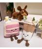 JC Heart Bear Plush Toy Triangle Cake & Magnolia Latte Milk Tea Cake