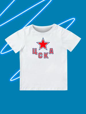Детские топы с круглым вырезом, принтованным узором, с коротким рукавом HC CSKA