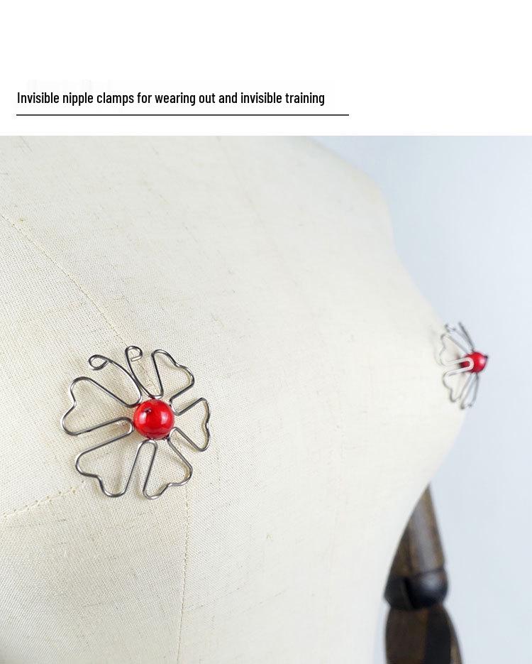 Сет: Скрытые зажимы для сосков и SM-ошейник: Унисекс Игрушки для Активного Отдыха с Маской для Пениса и Анальной Пробкой