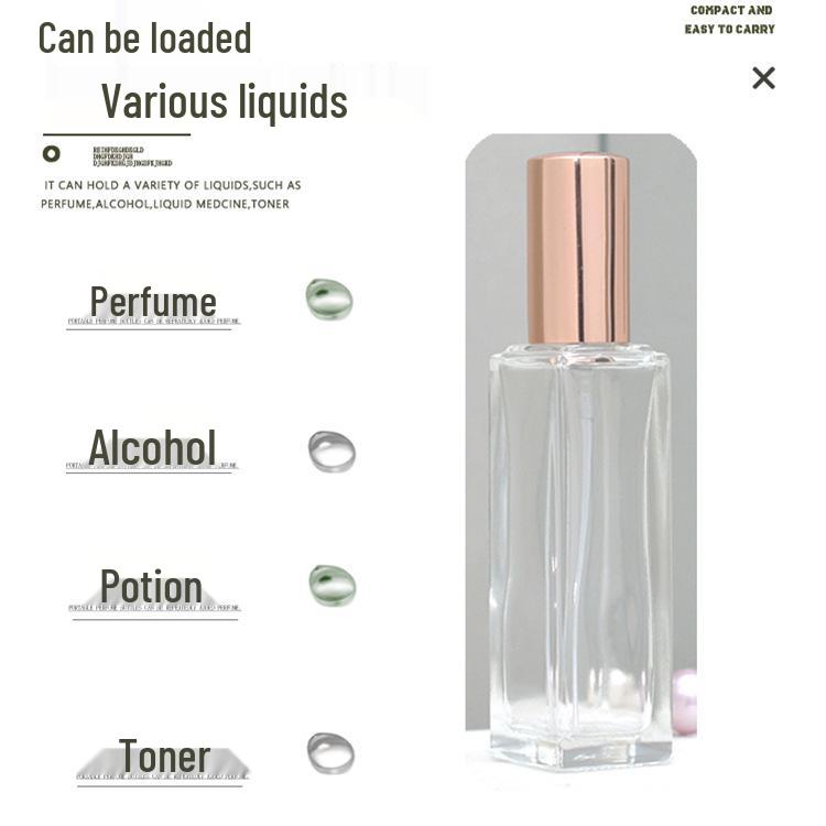 Mini Glass Perfume Atomizer: Portable Press-Type Spray Bottle (5ml, 6ml, 10ml, 20ml)