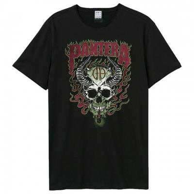 Amplified Unisex Adult Fire Skull Pantera T-Shirt