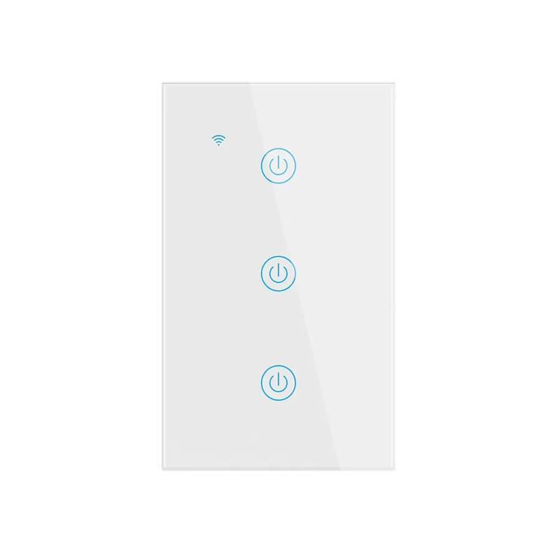 LangYeao US WiFi Smart Wall Light Switch 1/2/3/4 Gang Touch Panel with Neutral Wire Compatible with for Tuya App & Smart Life