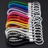 Unisex Car Braided Key Ring PU Leather Pendant Woven Rope Keychain DIY Bag
