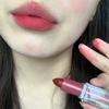 Life Is All about Nude Colors+1!! Low-Saturation Milk Tea Nude Lipstick Matte Finish Apricot Pink Gray Brown Lip Gloss for Students