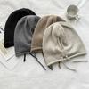 Drawstring Baggy Slouchy Beanie Bonnet For Women Autumn Winter Ear Keep Warm Skullies Cap Fashion Girl Kint Woolen Hat