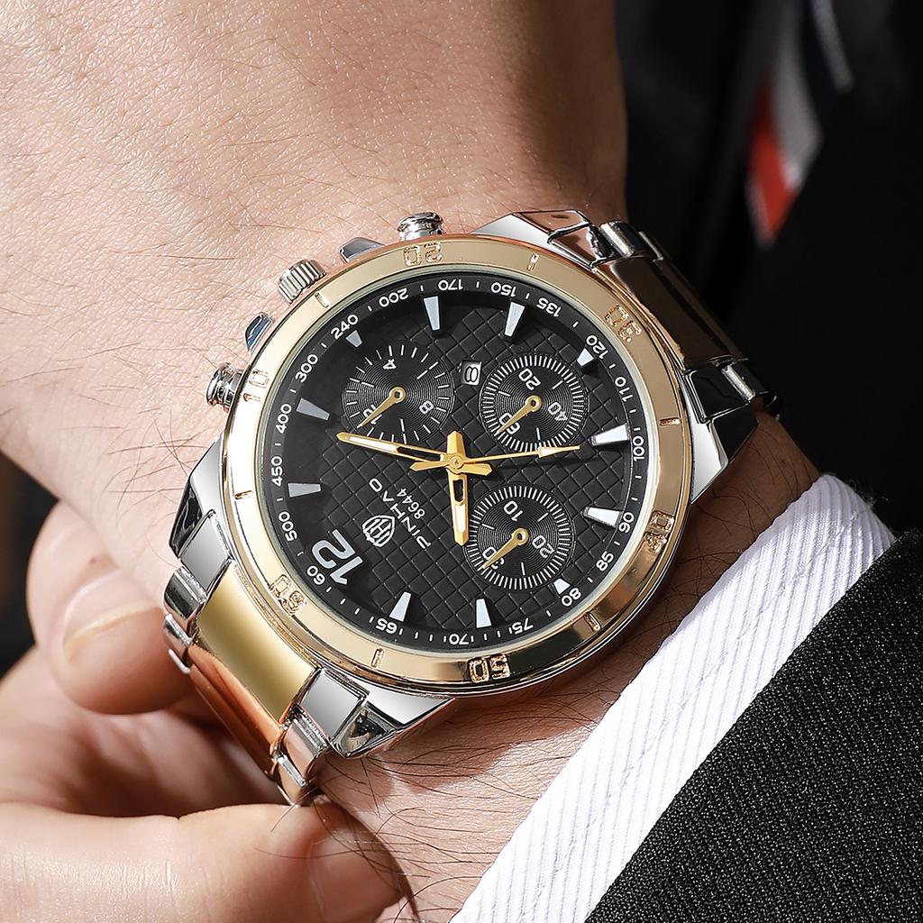 Водонепроницаемые Speedmaster Мужские Стальной Ремешок Роскошные Атмосферные Цифровой Циферблат Деловые Мужские Часы Кварцевые Часы