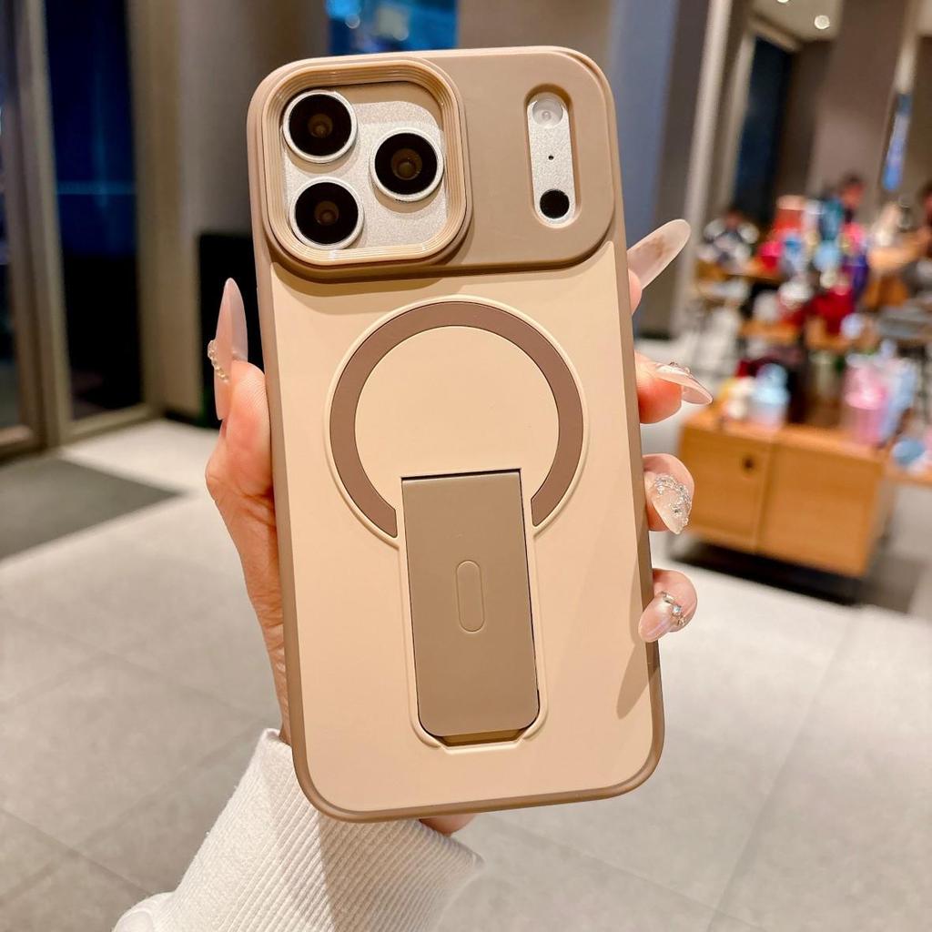 Магнитный матовый чехол для телефона для iPhone 17 Pro Max, ударопрочный, со встроенной подставкой, совместим с iPhone 11.