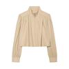 2026 Summer New European and American Cross-border Women's Puff Sleeve Mid-Collar Zipper Short Jacket w06 61761