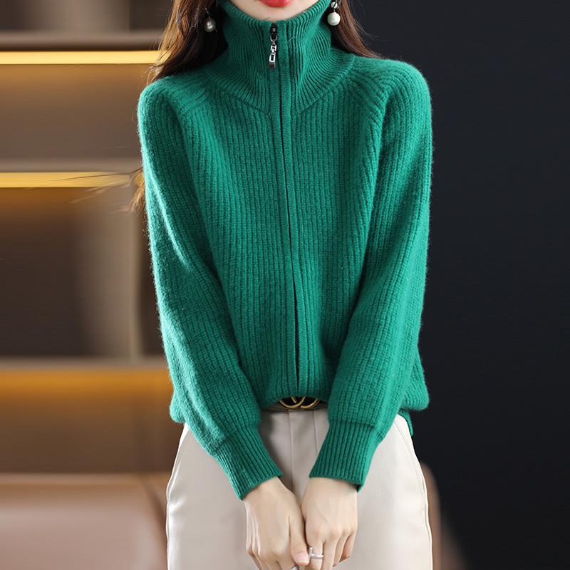 Женский кашемировый кардиган Qinghe кашемир 30% кашемир 70% шерсть осенне-зимний кашемировый утолщенный кардиган мягкий и теплый