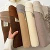 Thickened Double-Sided Fringed Scarf Pure Color Cashmere-Style Women'S Fashionable Student Two-Purpose Shawl Autumn Winter Korea