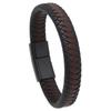 Braided PU Leather Bracelet Bangle Magnetic Clasp Mens Party Jewelry Gift