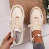 Модные женские кроссовки Новая модная обувь для женщин Туфли-лоферы Круглый носок Завязка спереди Уличные Легкие Повседневные Кроссовки для женщин