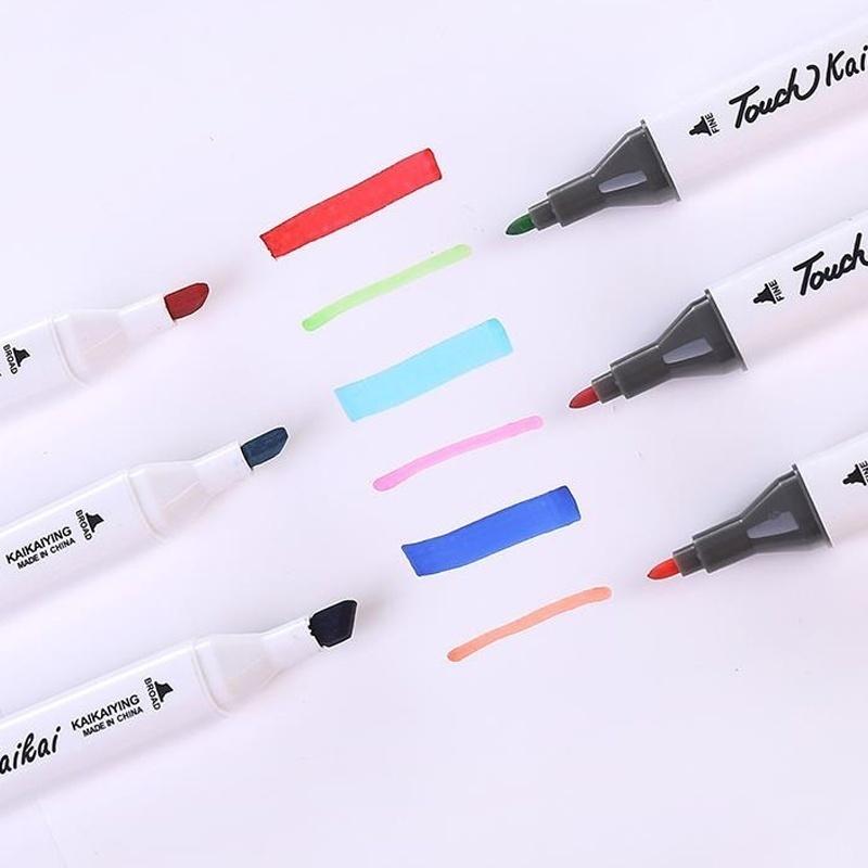 Набор художественных маркеров премиум-класса, 24/30/36/40/48/60/80 цветов, спирторастворимая ручка с двойным наконечником, мультяшный эскиз Copic для художников, дизайнеров, двойной маркер