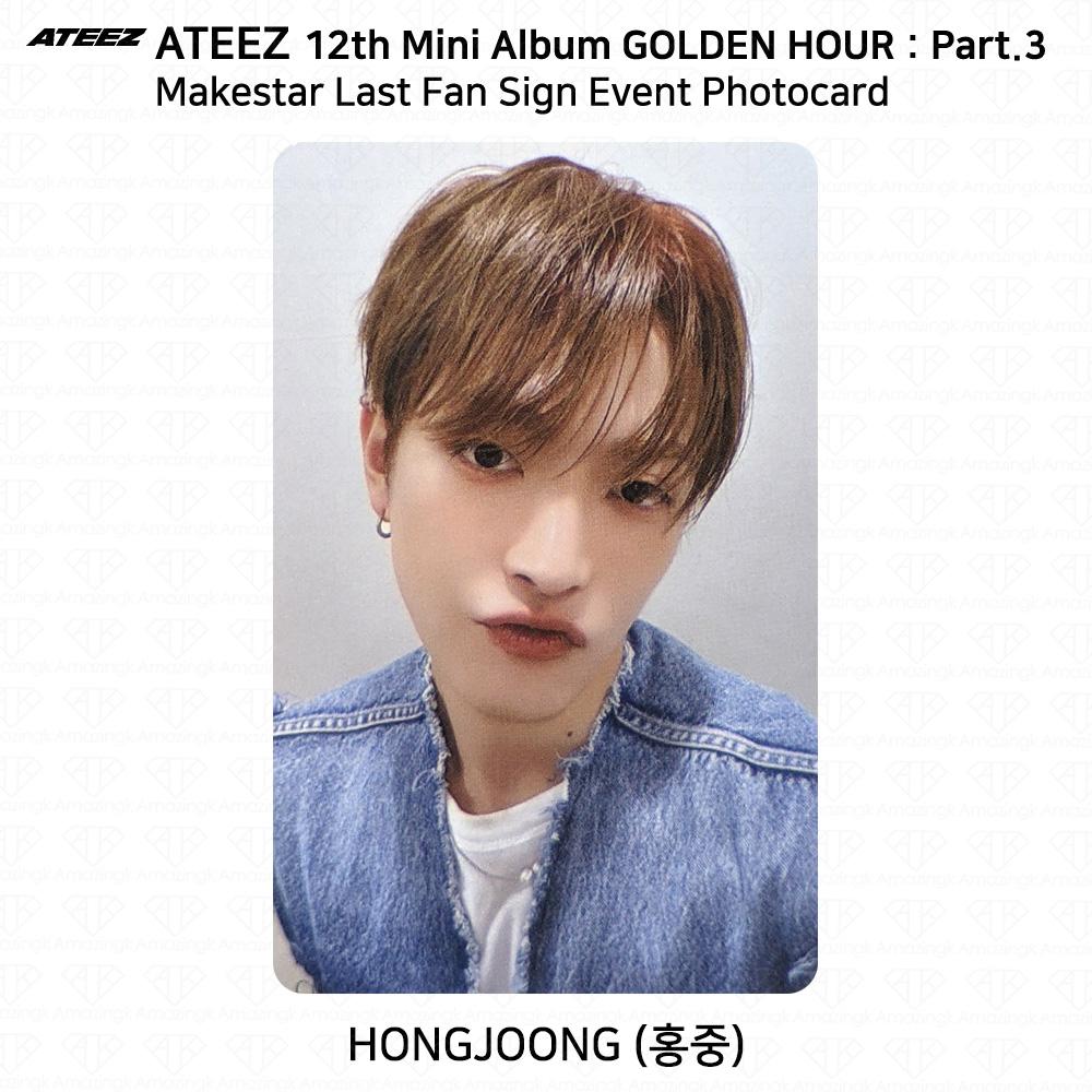 ATEEZ 12-й мини-альбом Golden Hour Part3 MakeStar Последнее фан-автограф мероприятие Фотокарточка