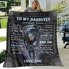 Personalized Blanket Dad Mom To Daughter Blanket Lion Wolf Tiger Blanket Sofa Bed Blanket From Family