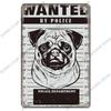 Vintage Cool Dogs Poster Metal Signs Super Hero Animal Metal Tin Plate Retro Plaque Pet Shop Bar Pub Home Wall Decor