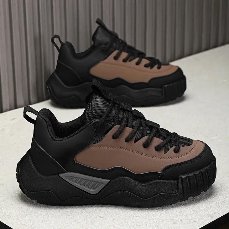 Модные стильные мужские повседневные туфли с толстой подошвой, модные универсальные высококачественные туфли для мужчин, дышащие повседневные кроссовки