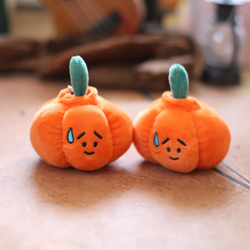 Pumpkin Plush Mini Keychain Super Soft Short Plush Toy Halloween Decor Home