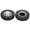 2Pcs Aluminium Alloy 10 Holes Hub with Tyre Skin Front Tire for Tamiya Truck 114 RC Part