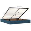 Ottoman Bed with Mattress Dark Blue 180x200 cm Velvet