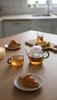 KETTLE JUG WITH INFUSER 0.5L WITH CUP 250ml GLASS TEA SET