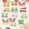 Christmas Decorative Glasses Sequin Santa Hat Antlers Shape Children Party Photo Prop Festive