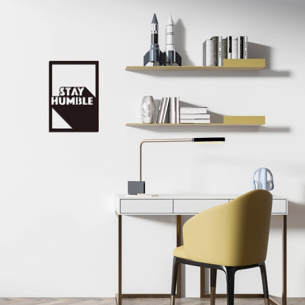 «Оставайтесь скромными» — настенный декор, вдохновляющее искусство из металла, идеально подходящее для спальни, гостиной и офиса | Стильные настенные украшения для дома и офиса
