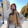 New Winter Scarf Style High Value Female Versatile Plaid Student Scarf Imitation Cashmere To Keep Warm
