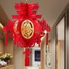 With Tassel Flocking Cloth Red Lanterns Hangable Chinese New Year Lantern  Spring Festival