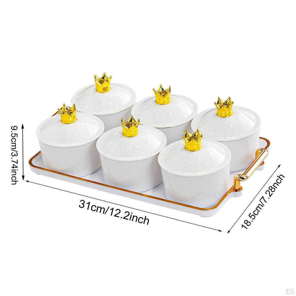 Dried Fruit Plate Appetizer Serving Tray Luxury Divided Platter Condiment for Living