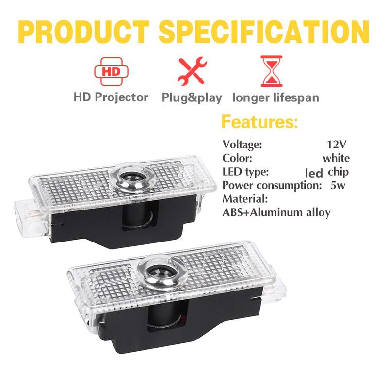 For BMW F10 F11 E87 E81 E82 E90 E91 E92 E93 F30 E60 E46 F10 X5 E70 LED Car Door Ghost Shadow Projector Welcome Light Accessories