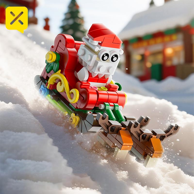 Toylinx Рождественские развивающие строительные блоки Санта Клаус Рождественская елка Сделай сам 690 шт. Архитектурная модель Подарок для мальчиков и девочек