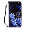 Gulli naqshli PU teri kartalar uchun bo'limli qopqoqli telefon g'ilofi iPhone 13 Pro Max 7 8 Samsung S22 Huawei P40 Xiaomi Redmi Note 11 uchun